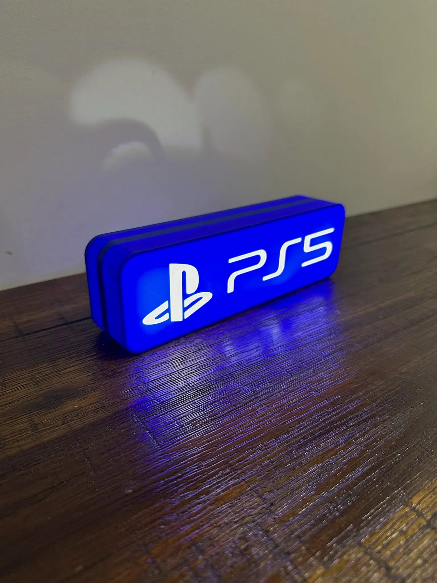 Playstation PS5 - Blue & White Mini Light Up Sign / Night Light - USB Powered - Michael's 3D World
