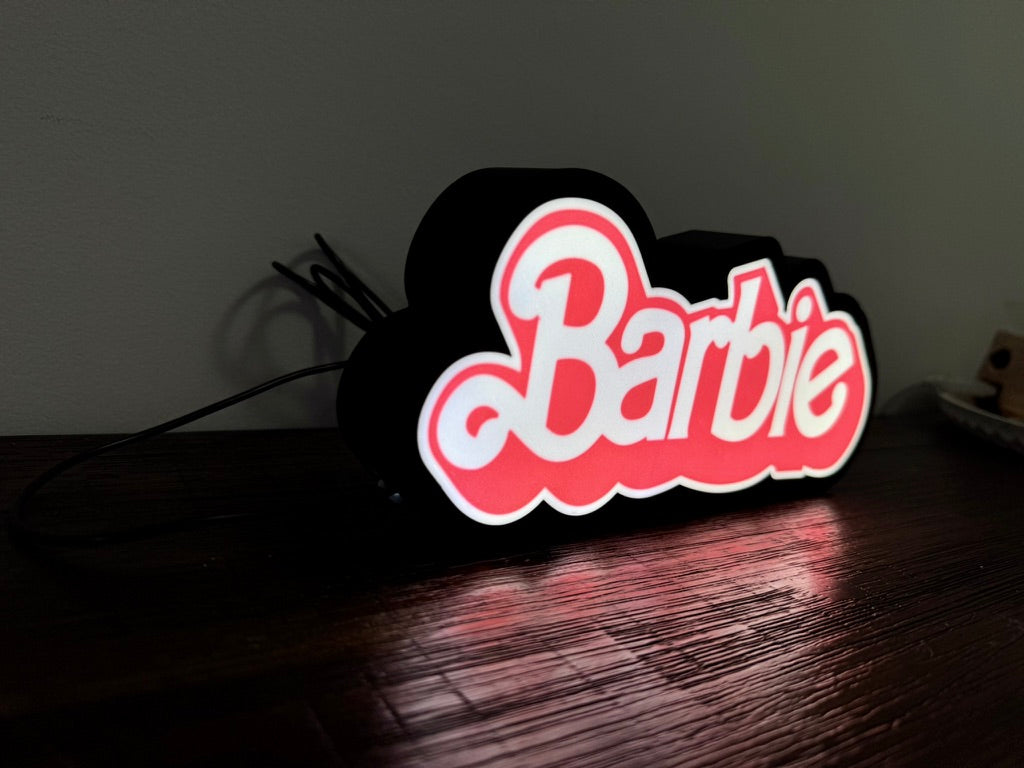 Barbie Light Up Sign: New - USB powered- Great For A Bedroom Or Playroom!