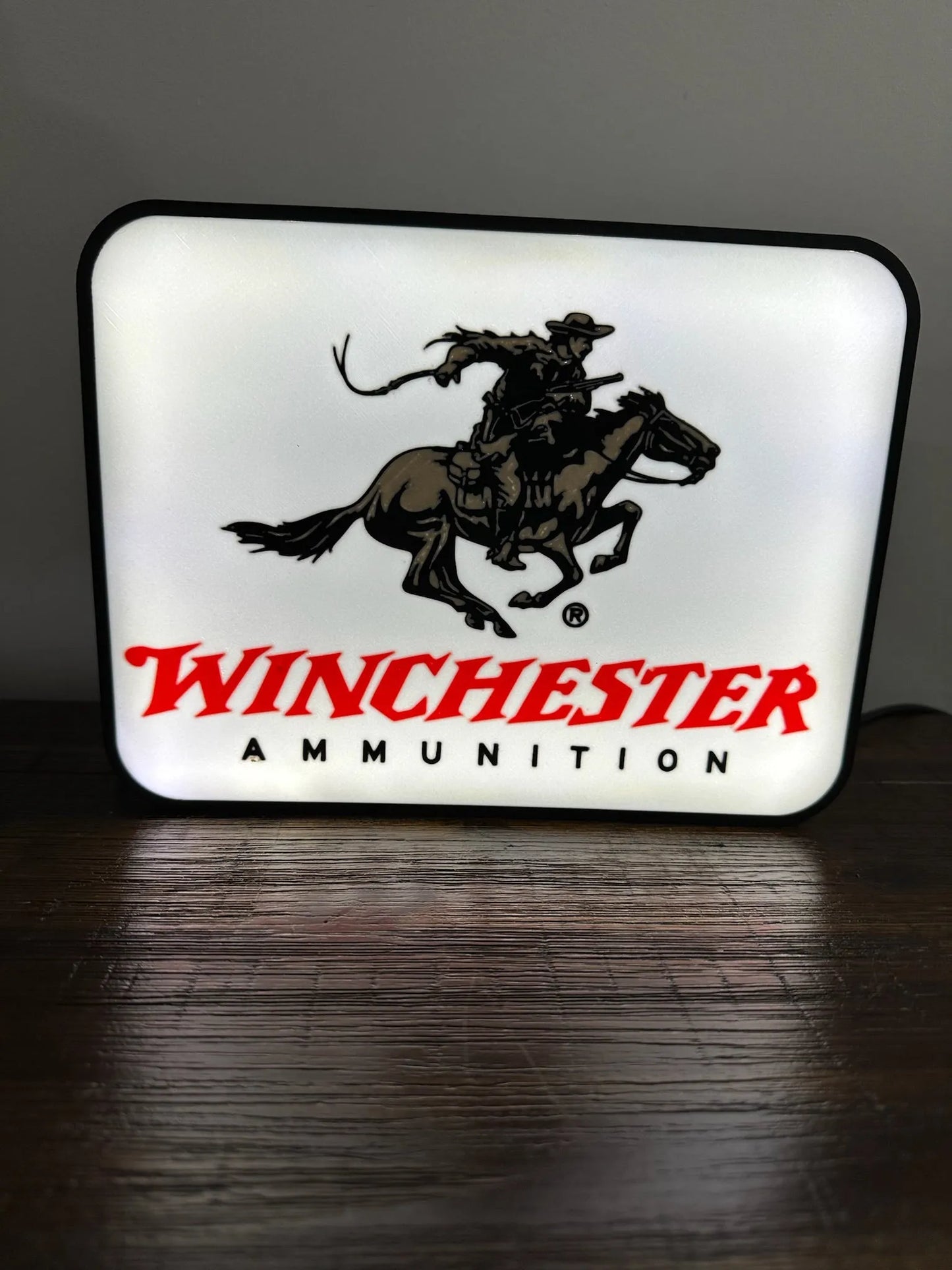 Light Up USB Powered Winchester Ammunition - Logo Wall Art - Michael's 3D World