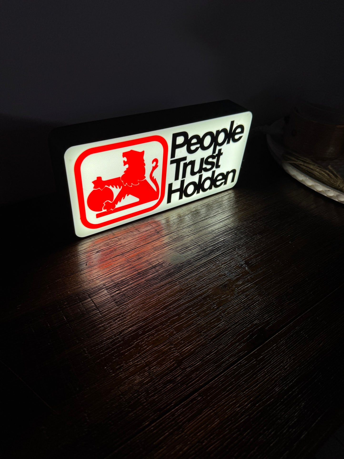 People Trust Holden - LED Light Up Artwork / Illuminated Wall Art / LED Display Sign