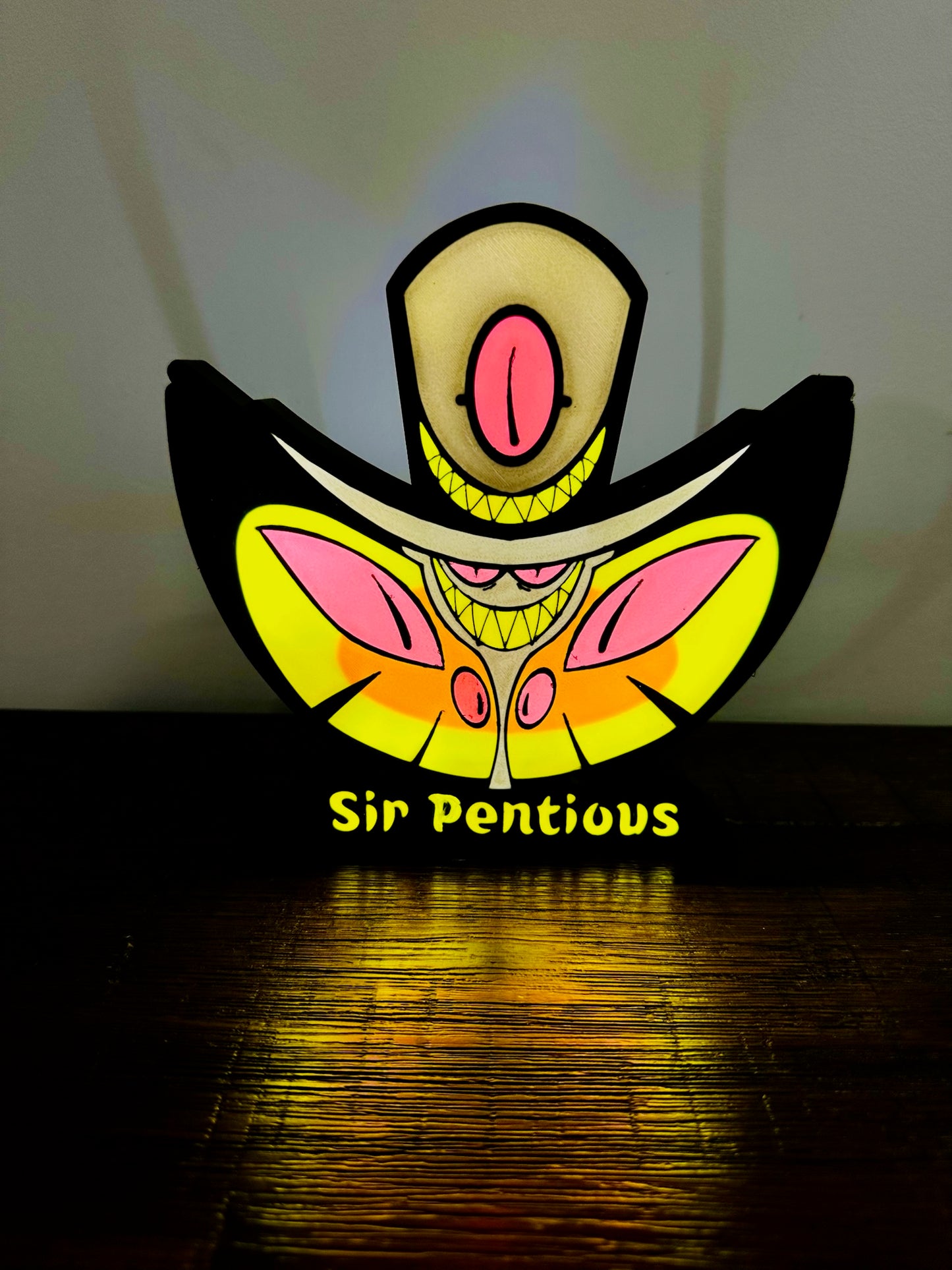 Light Up USB Powered Sir Pentious - Hazbin Hotel Fan Favourite Wall Art