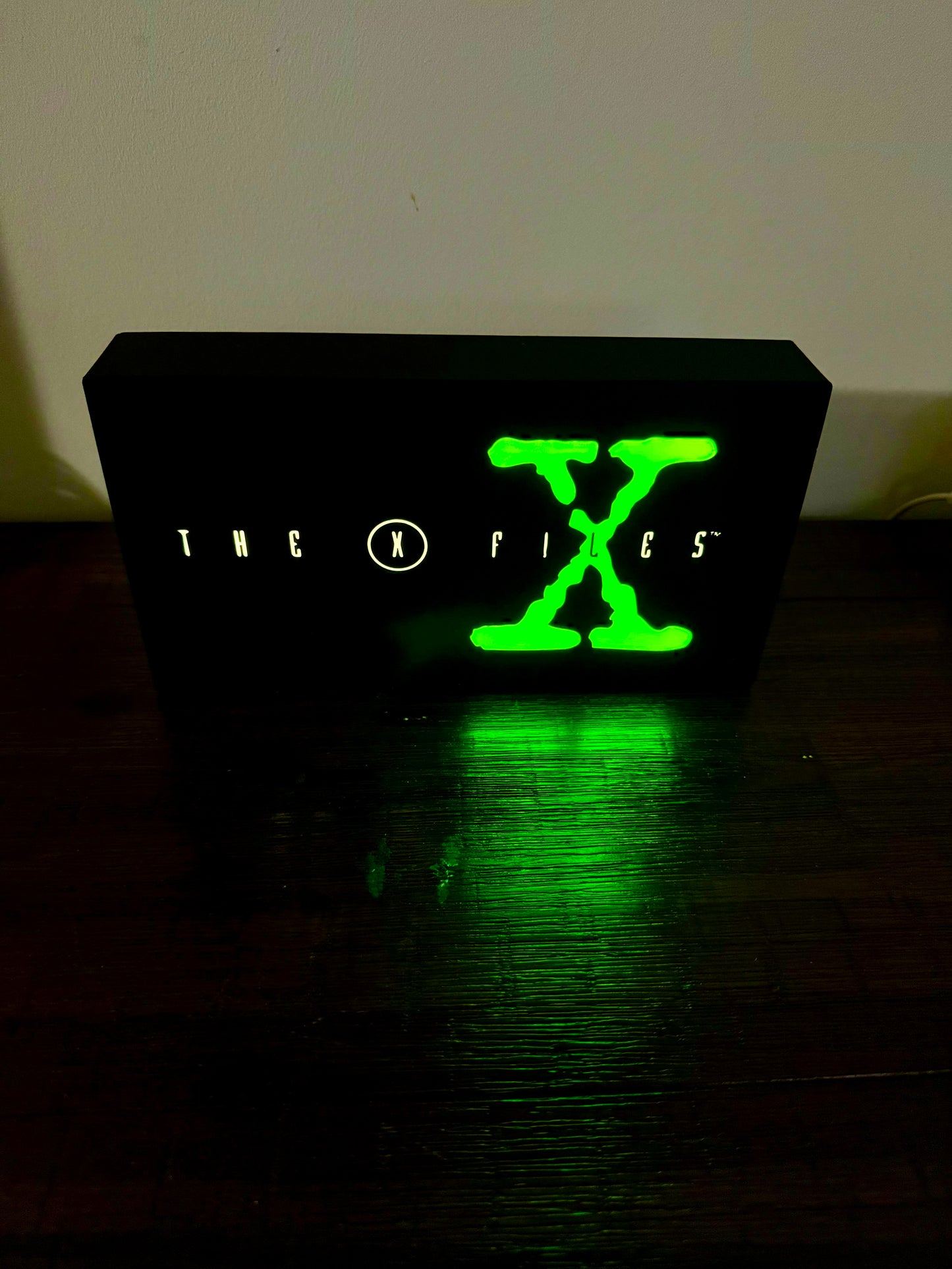 The X Files - White & Green Logo - Bright light up LED Night Light