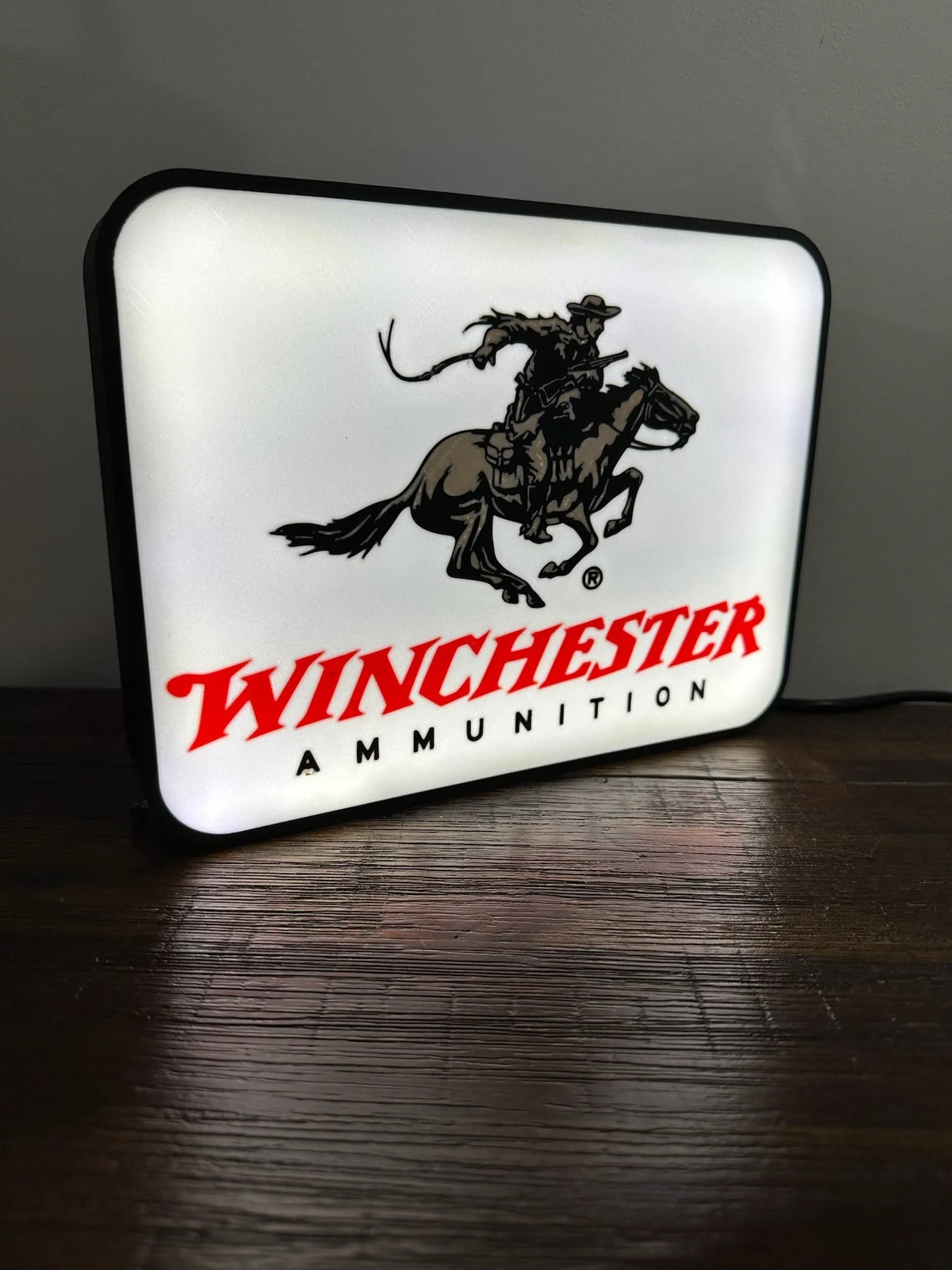 Light Up USB Powered Winchester Ammunition - Logo Wall Art - Michael's 3D World