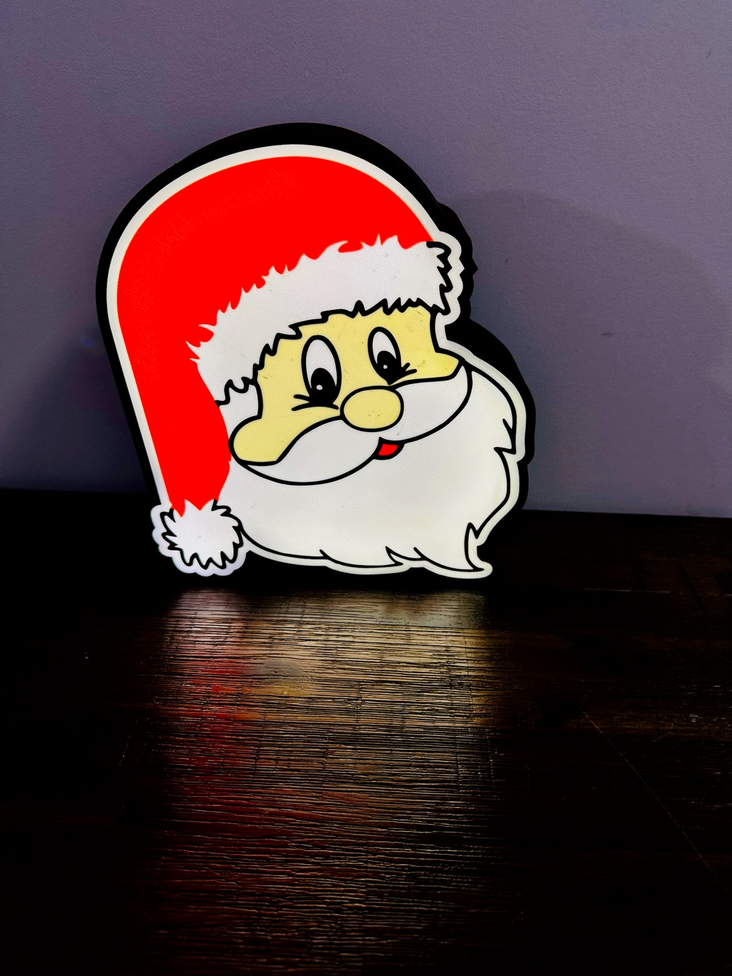 Jolly Santa Face Christmas Light Up Decoration / Wall Art - USB Powered