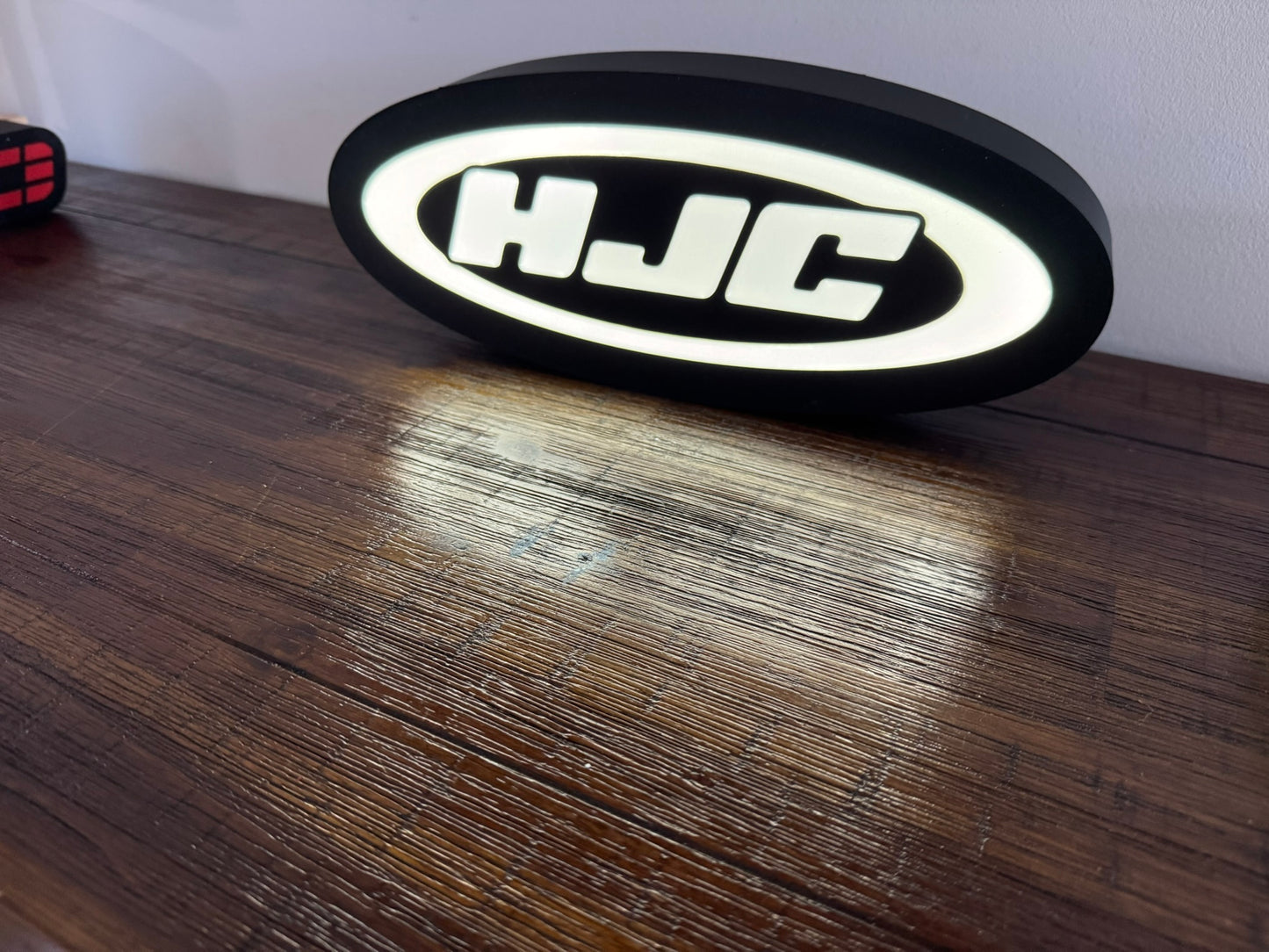 HJC - Helmet Logo - LED Light Up Artwork / Illuminated Wall Sign Display
