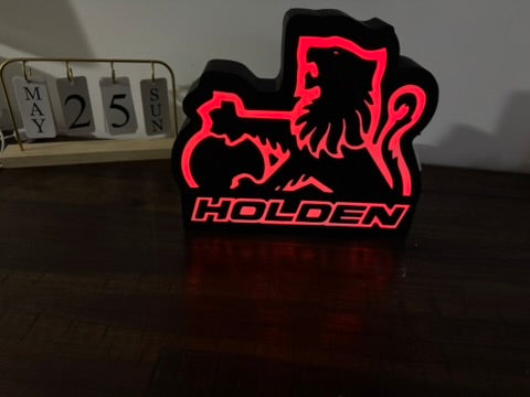 Holden Lion Badge - Light Up Artwork / Illuminated Wall Art / LED Display Sign