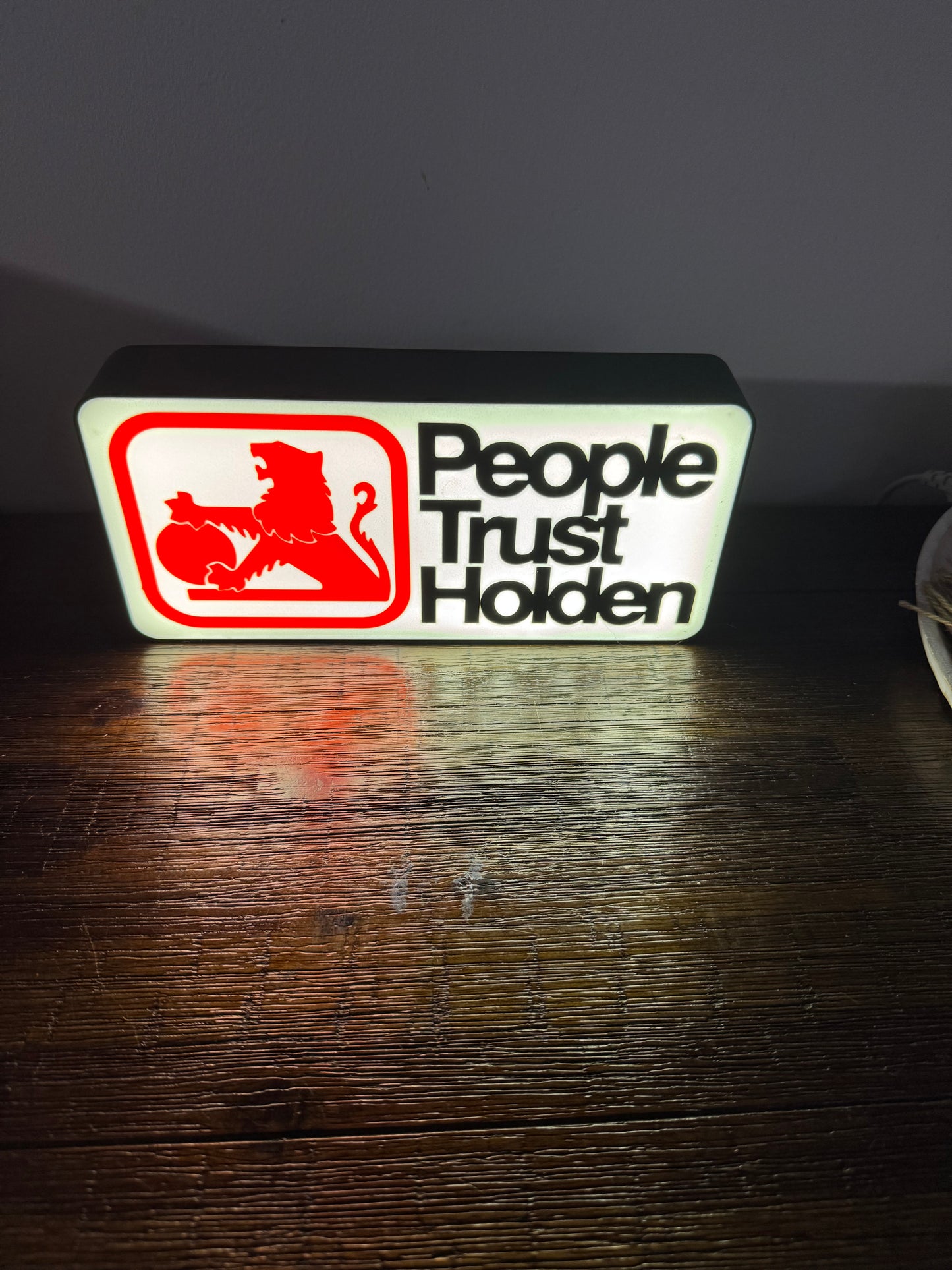 People Trust Holden - LED Light Up Artwork / Illuminated Wall Art / LED Display Sign