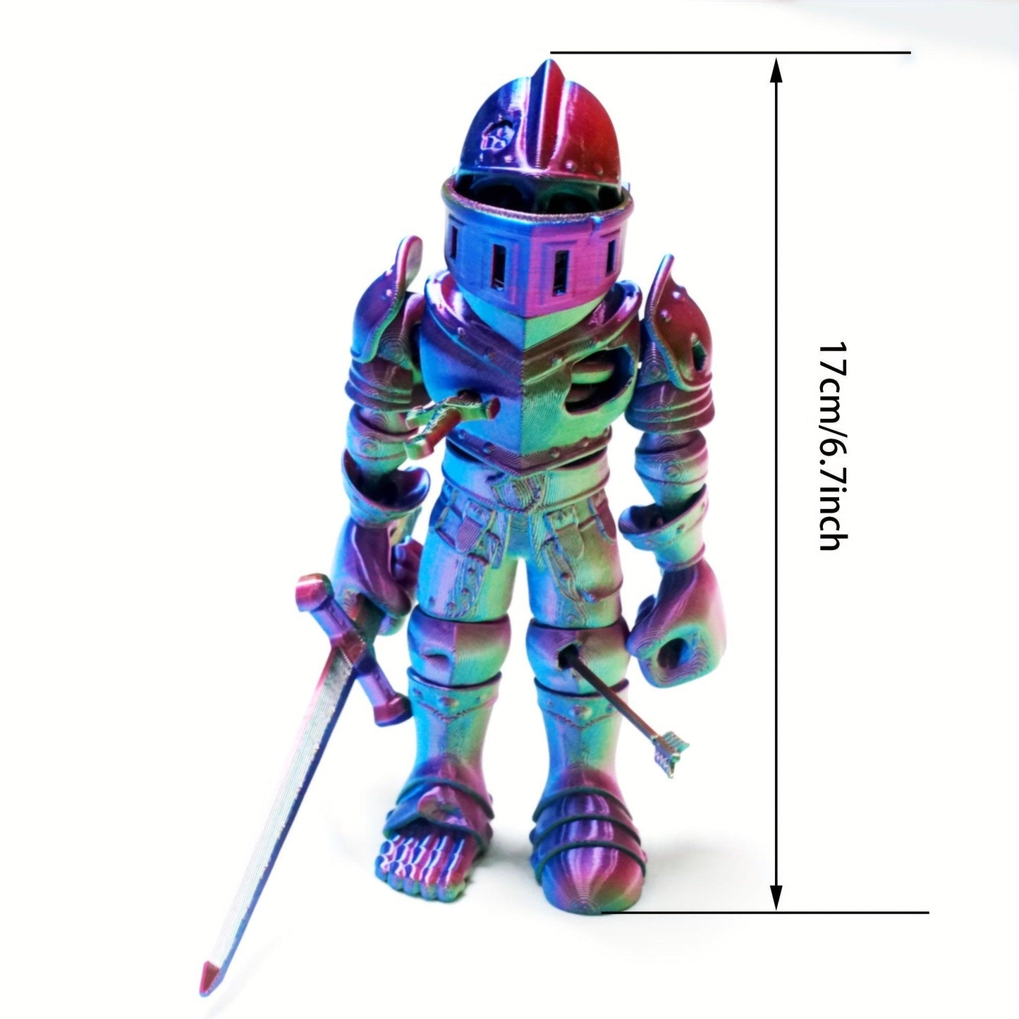 Zombie Soldier with Skull & Sword - High-Detail Flexible Warrior Figurine - Great for Halloween - Michael's 3D World