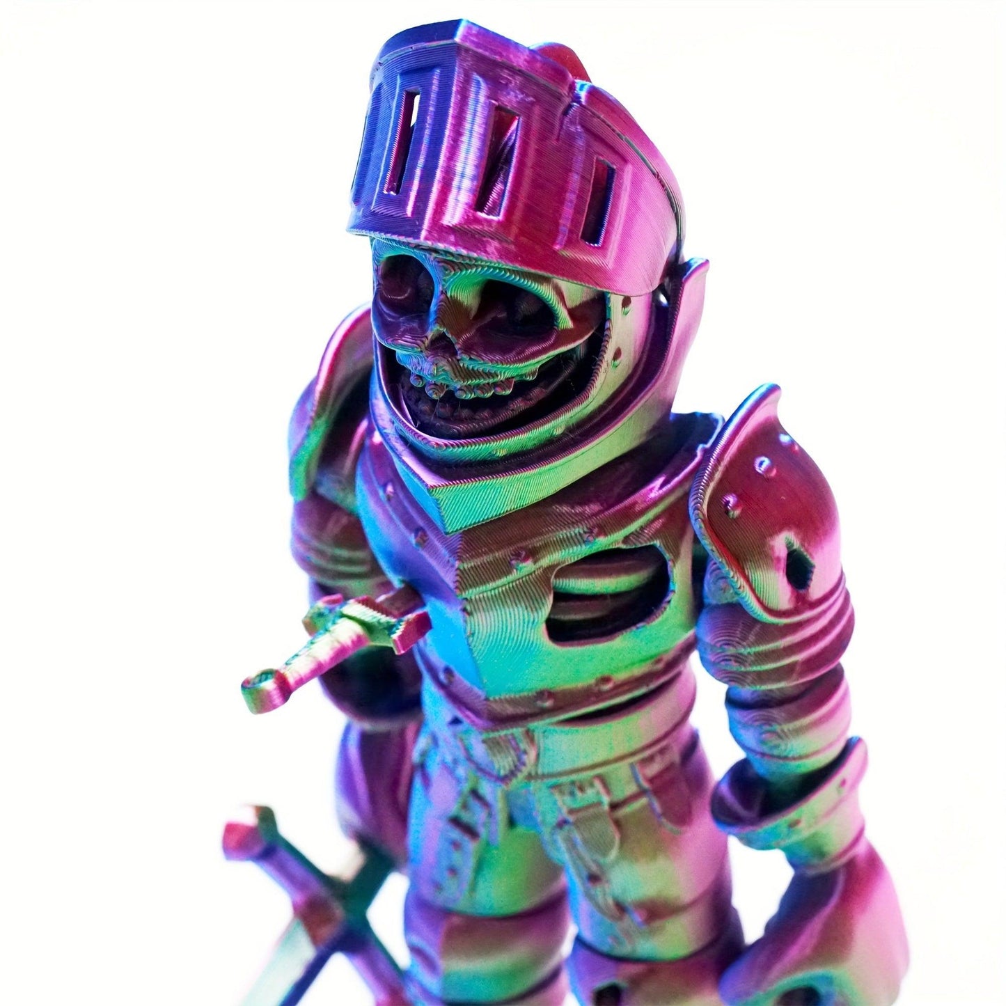 Zombie Soldier with Skull & Sword - High-Detail Flexible Warrior Figurine - Great for Halloween - Michael's 3D World