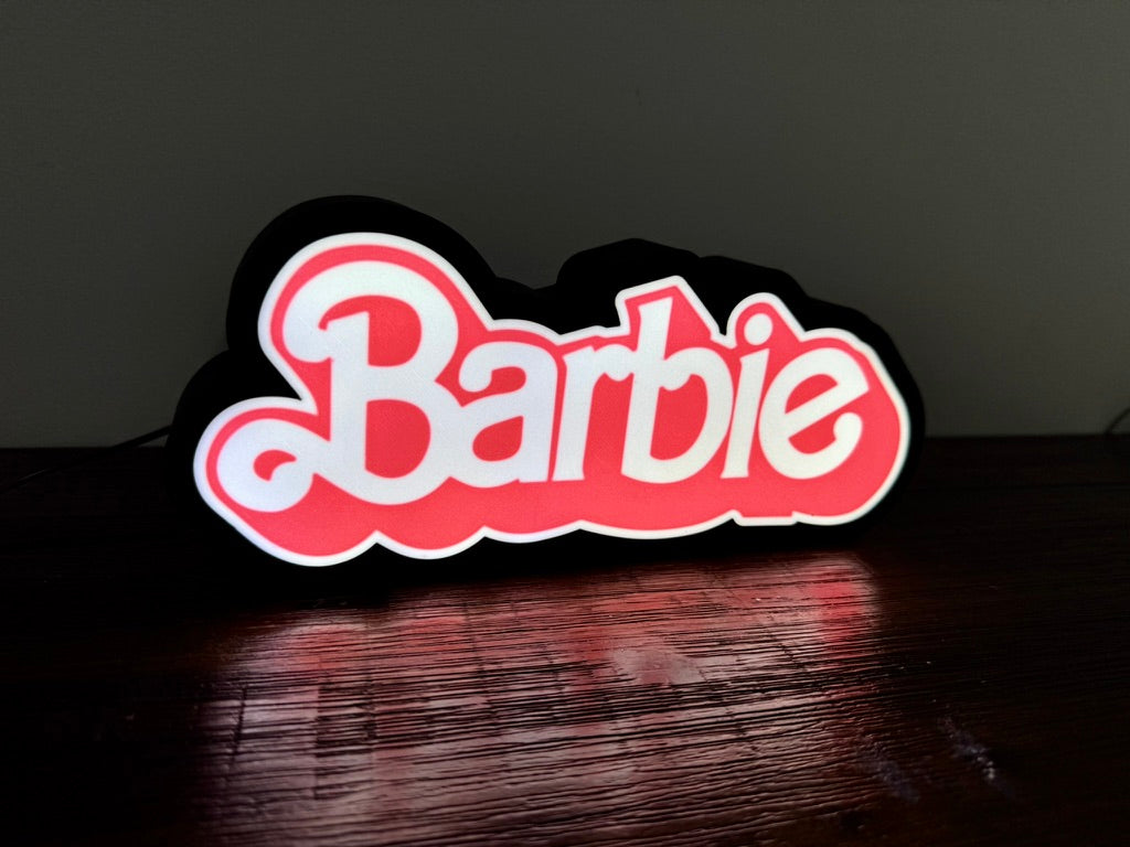 Barbie Light Up Sign: New - USB powered- Great For A Bedroom Or Playroom!