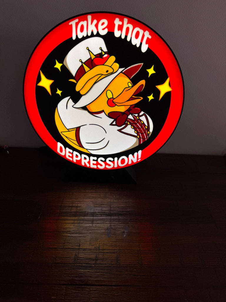 Hazbin Hotel: Take That Depression Duck - LED Light Up Wall Art