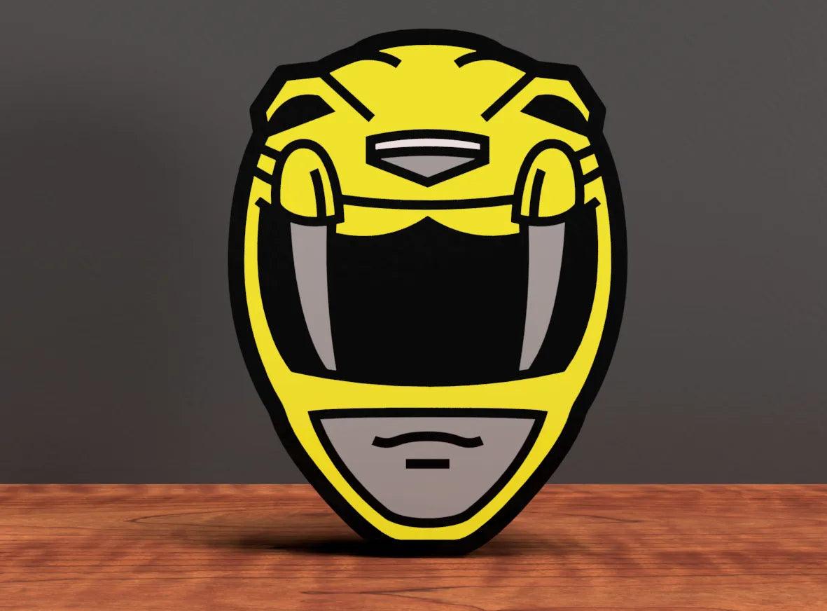 Yellow Power Ranger - Light Up Sign / Night Light - Michael's 3D World