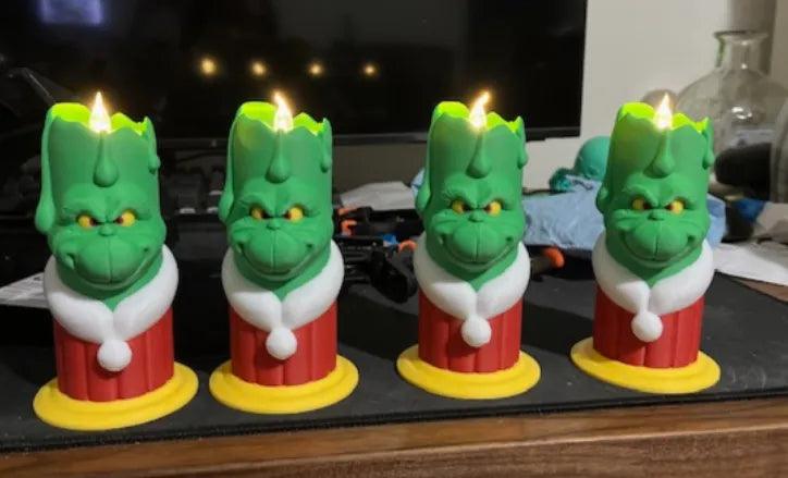 Custom Made: Grinch Candle - Christmas Ornament Decoration - New! - Michael's 3D World
