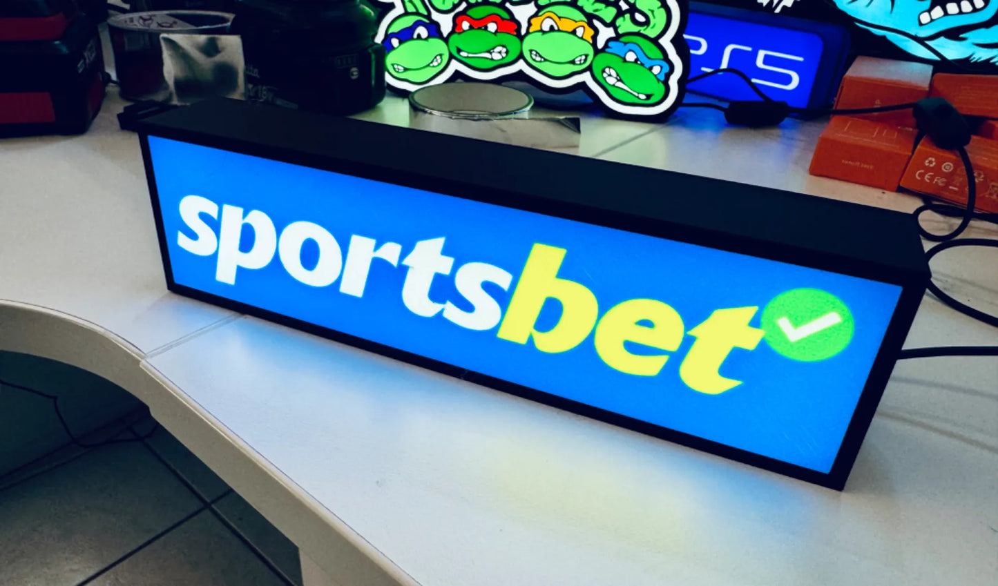 SportsBet Logo - LED Light up Wall Sign / Wall Art