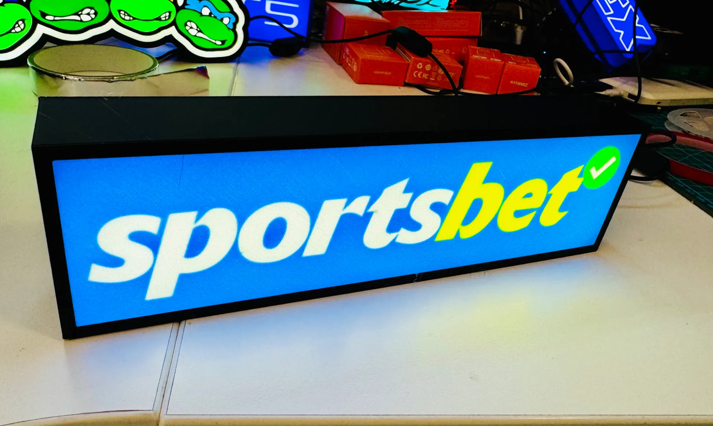 SportsBet Logo - LED Light up Wall Sign / Wall Art
