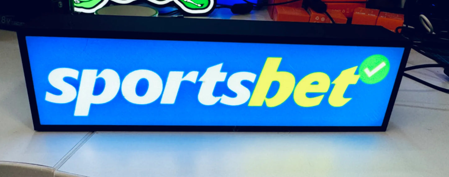 SportsBet Logo - LED Light up Wall Sign / Wall Art