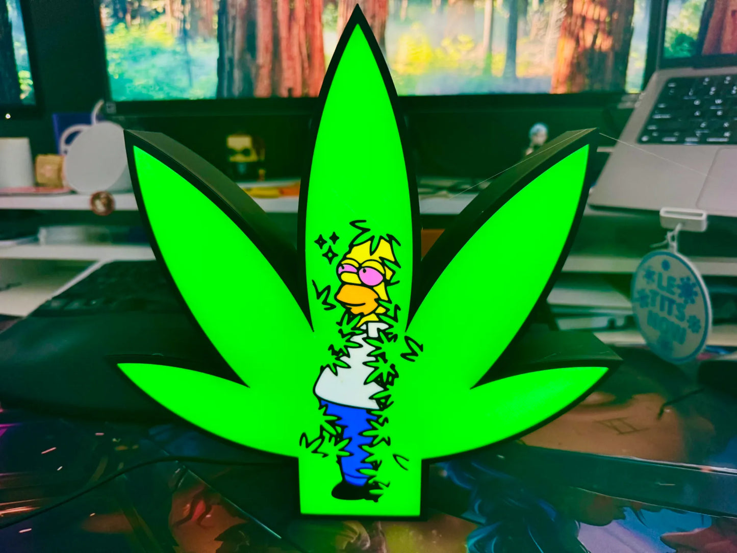 High Homer Simpson - Hedge with Leaf Light - Large USB Powered Light