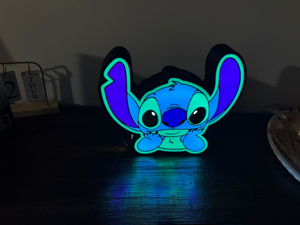 Light up Stitch! USB Powered, bright night light sign!