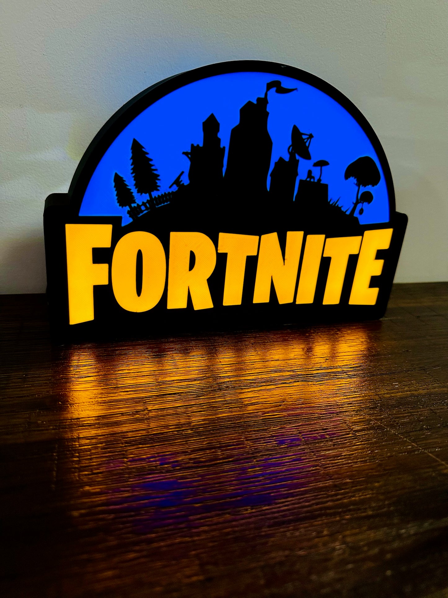 Fortnite Light Up Sign - Unique Wall Art Decoration - USB powered