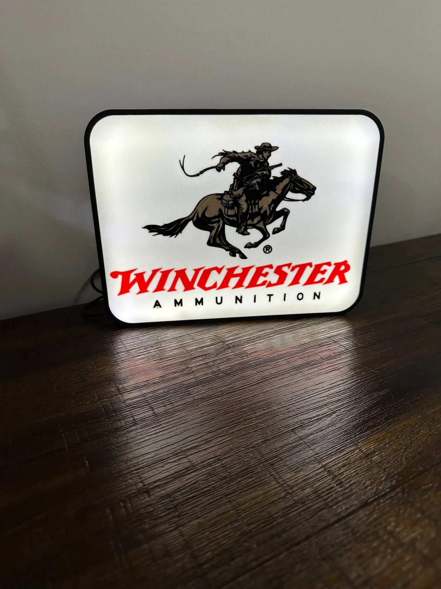 Light Up USB Powered Winchester Ammunition - Logo Wall Art - Michael's 3D World