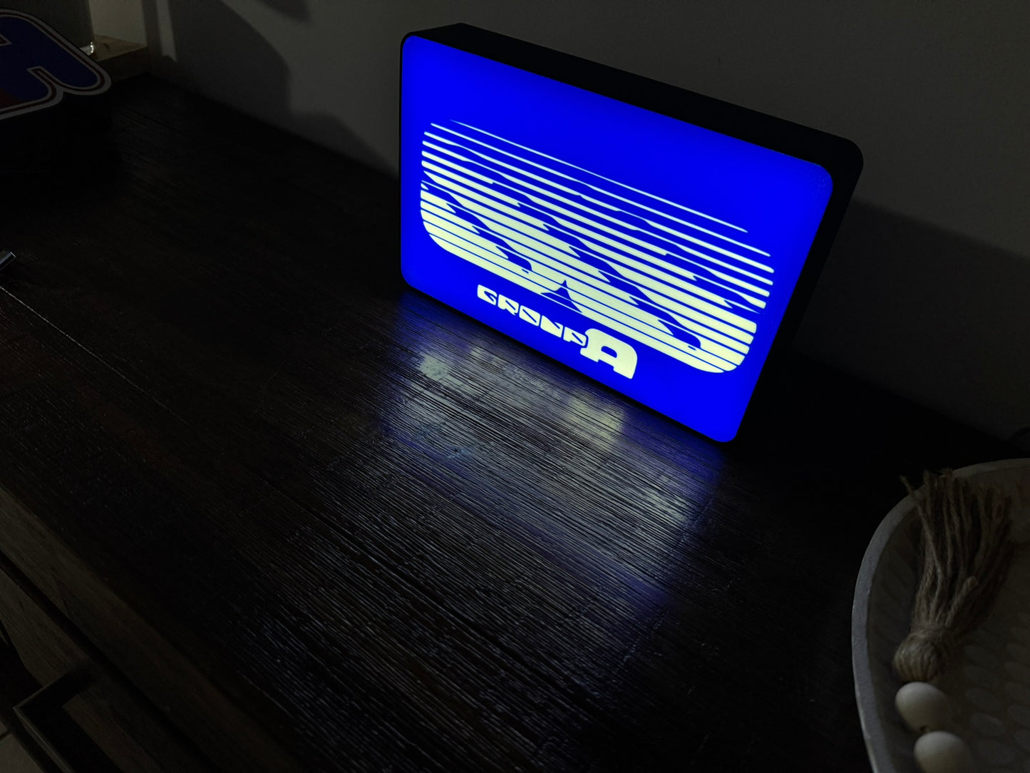 Holden: Group A - SS - Commodore - Blue Light Up Artwork / LED Wall Art / Sign