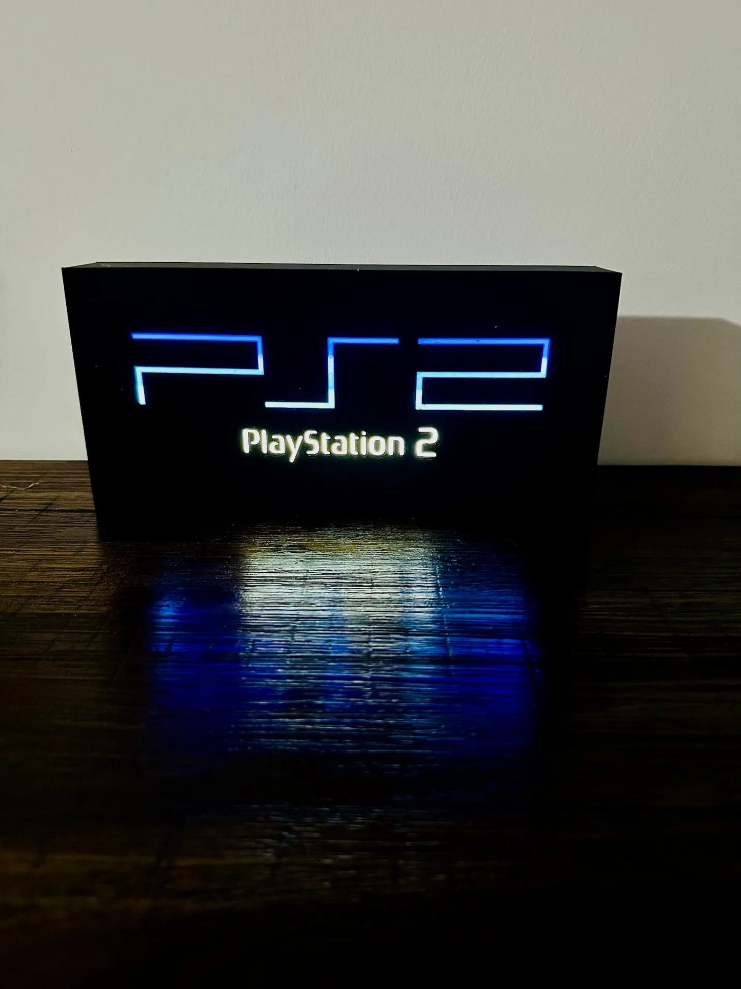 Sony Playstation 2 Logo - Original PS2 Colours - Light Up Wall Art - USB Power