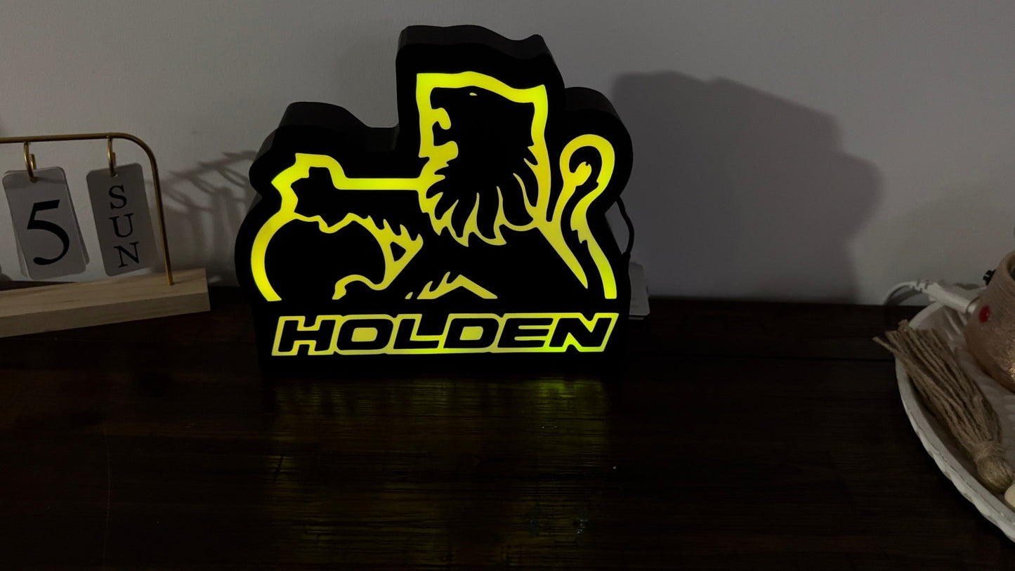 Holden Lion Badge - Light Up Artwork / Illuminated Wall Art / LED Display Sign