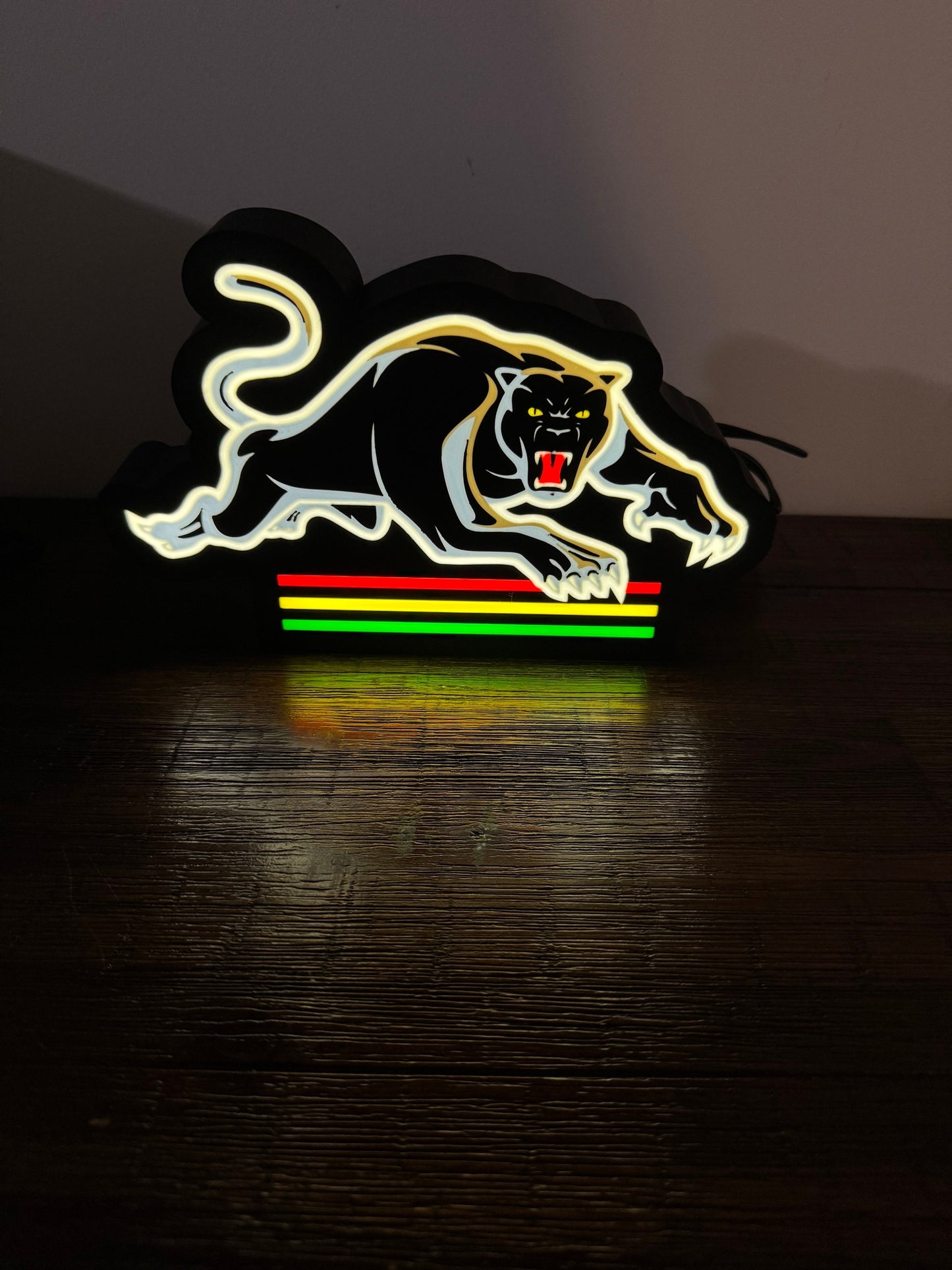 Penrith Panthers NRL Team Logo - Light Box / Night Light