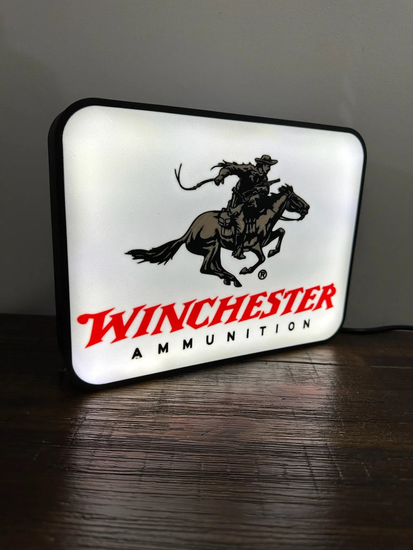 Light Up USB Powered Winchester Ammunition - Logo Wall Art - Michael's 3D World