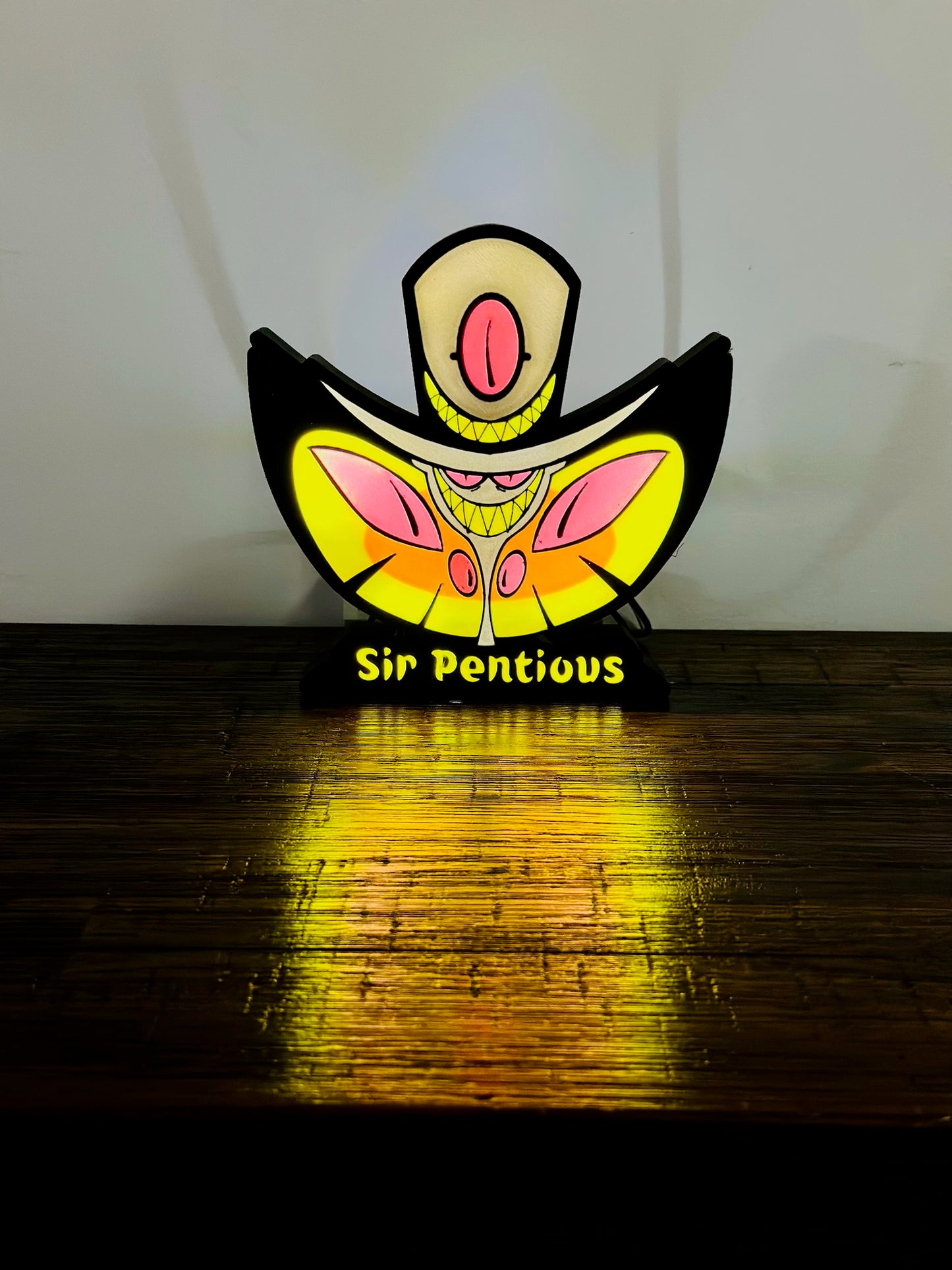 Light Up USB Powered Sir Pentious - Hazbin Hotel Fan Favourite Wall Art