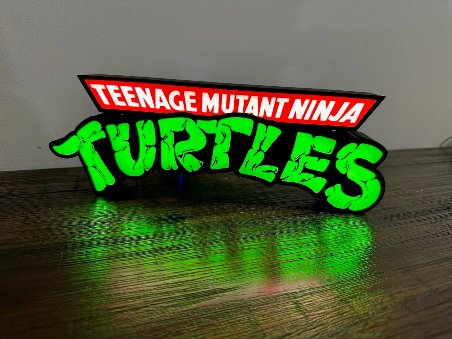 TMNT - Teenage Mutant Ninja Turtles - Logo - Night Light / Light Box / Light Up Wall Art - Michael's 3D World