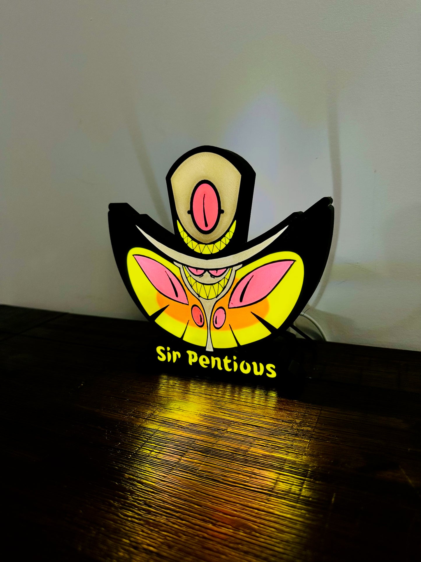 Light Up USB Powered Sir Pentious - Hazbin Hotel Fan Favourite Wall Art