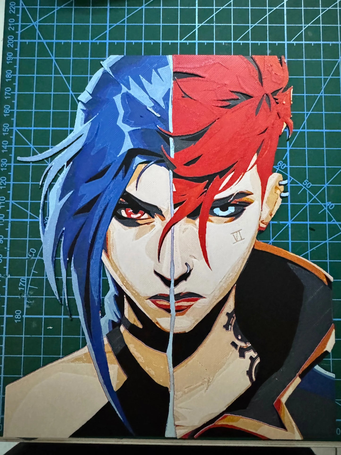 Jinx/Vi Split - 2D/3D Art with depth effect - Arcane