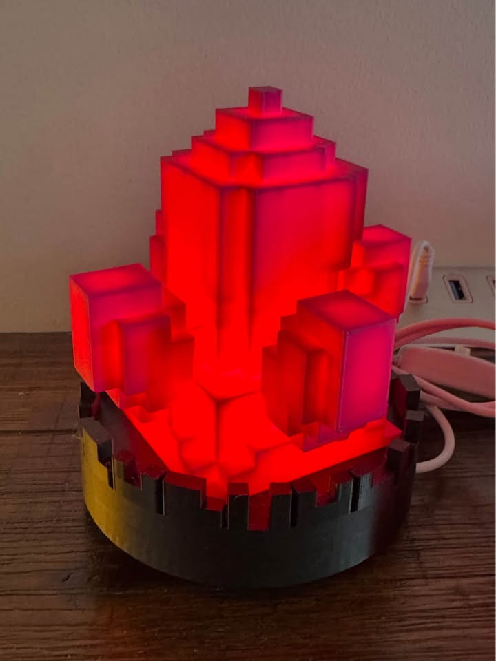 Minecraft: Gem/Crystal Light - LED Lit Night Light / Lamp - Desk/Bench Decoration