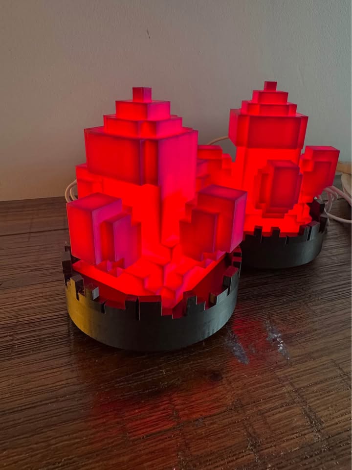 Minecraft: Gem/Crystal Light - LED Lit Night Light / Lamp - Desk/Bench Decoration