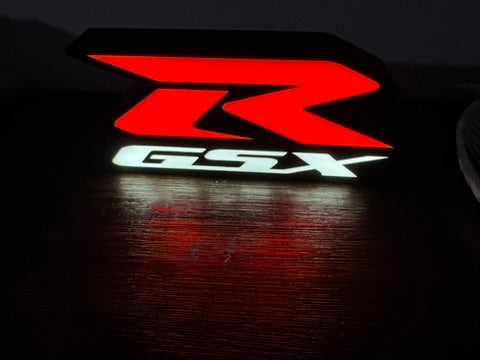 GSX-R Suziki Motorcycles - LED Light Up Artwork / Illuminated Wall Sign Display