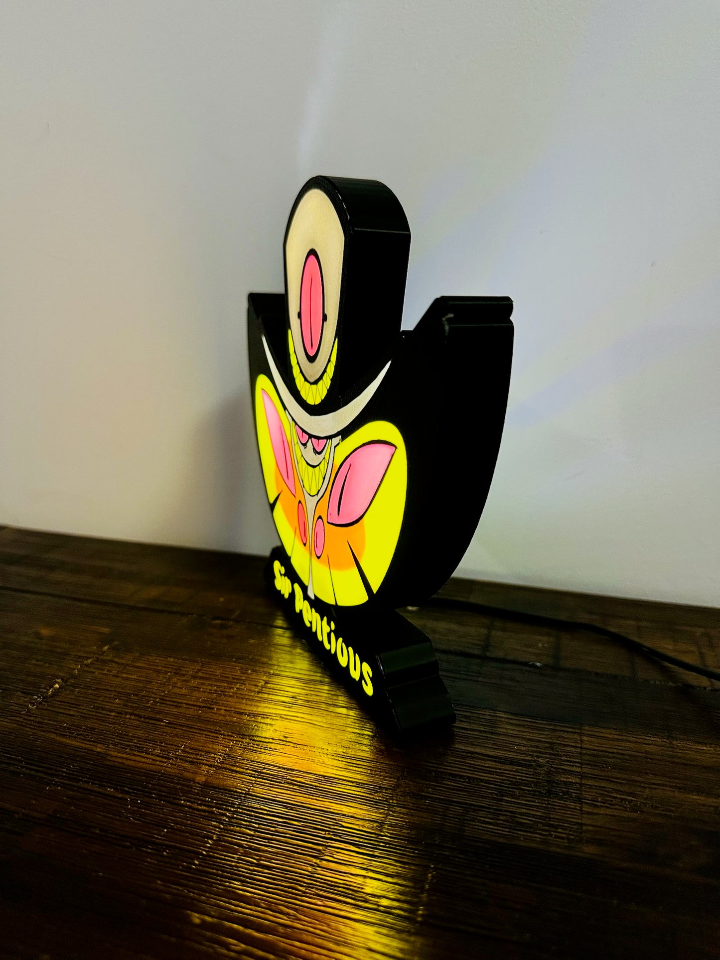 Light Up USB Powered Sir Pentious - Hazbin Hotel Fan Favourite Wall Art