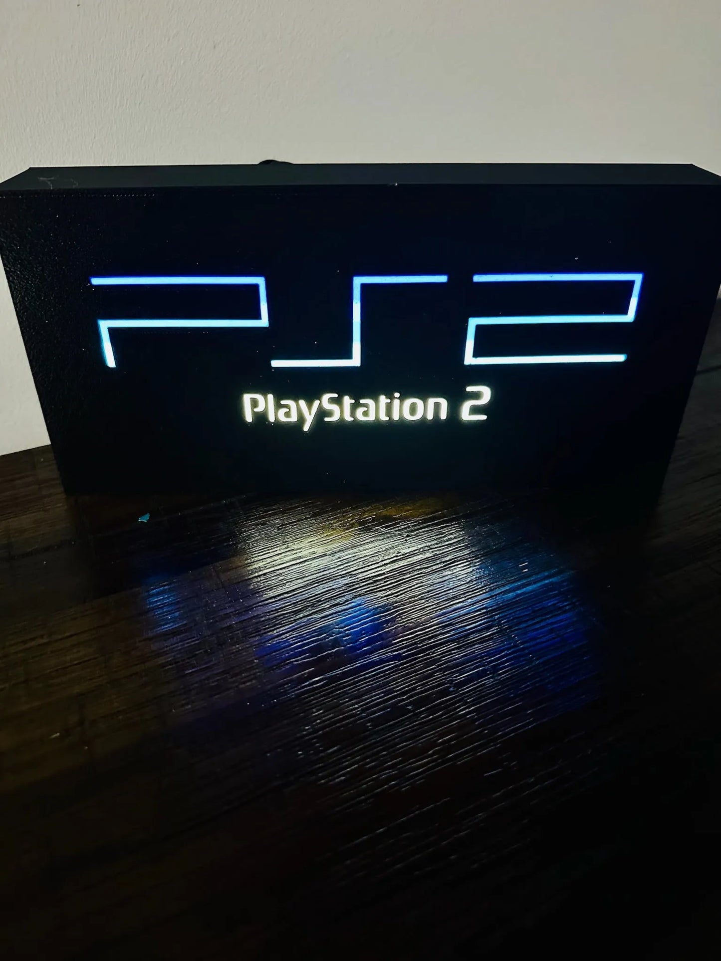 Sony Playstation 2 Logo - Original PS2 Colours - Light Up Wall Art - USB Power