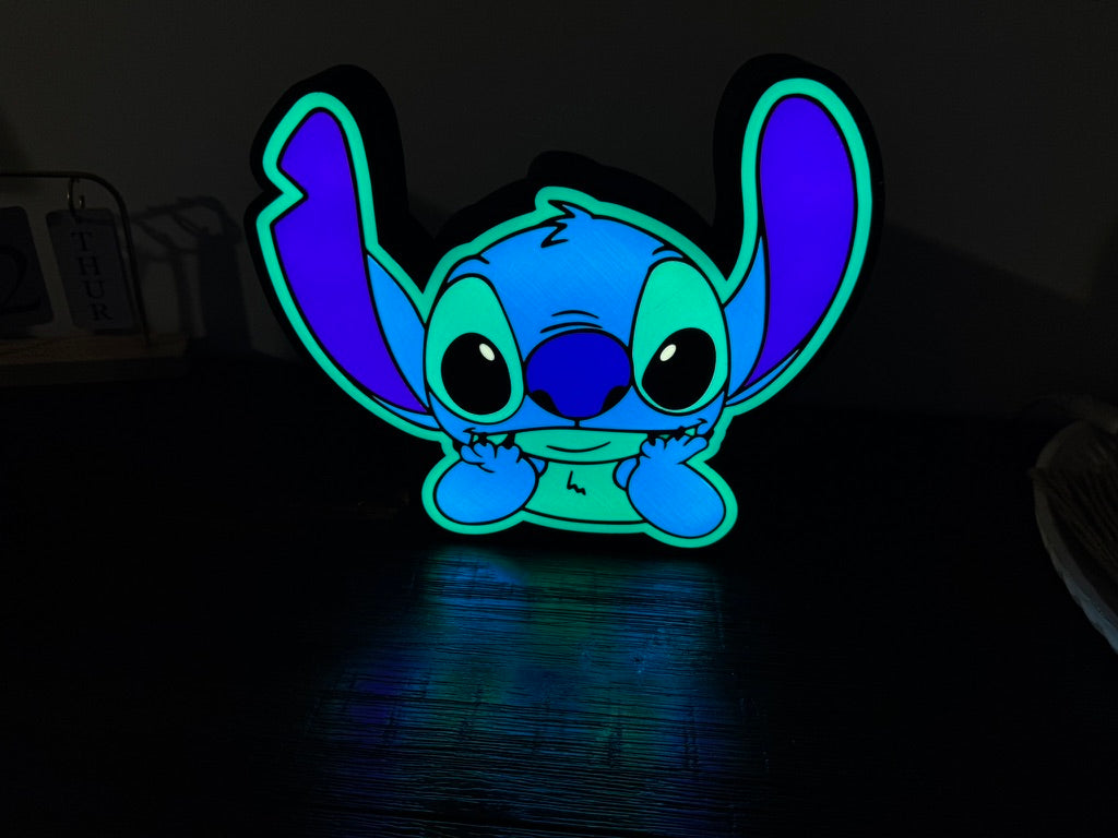 Light up Stitch! USB Powered, bright night light sign!
