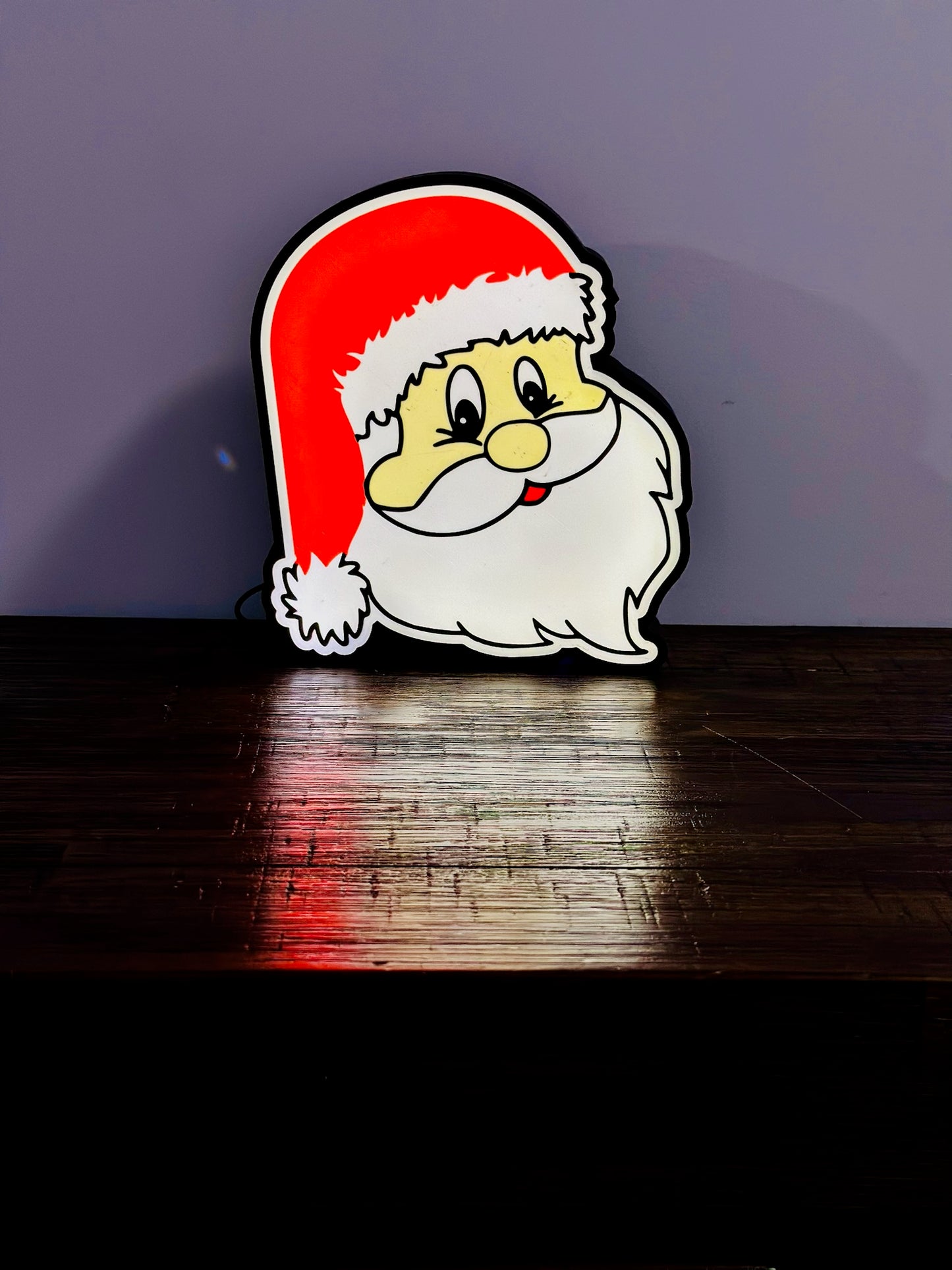 Jolly Santa Face Christmas Light Up Decoration / Wall Art - USB Powered
