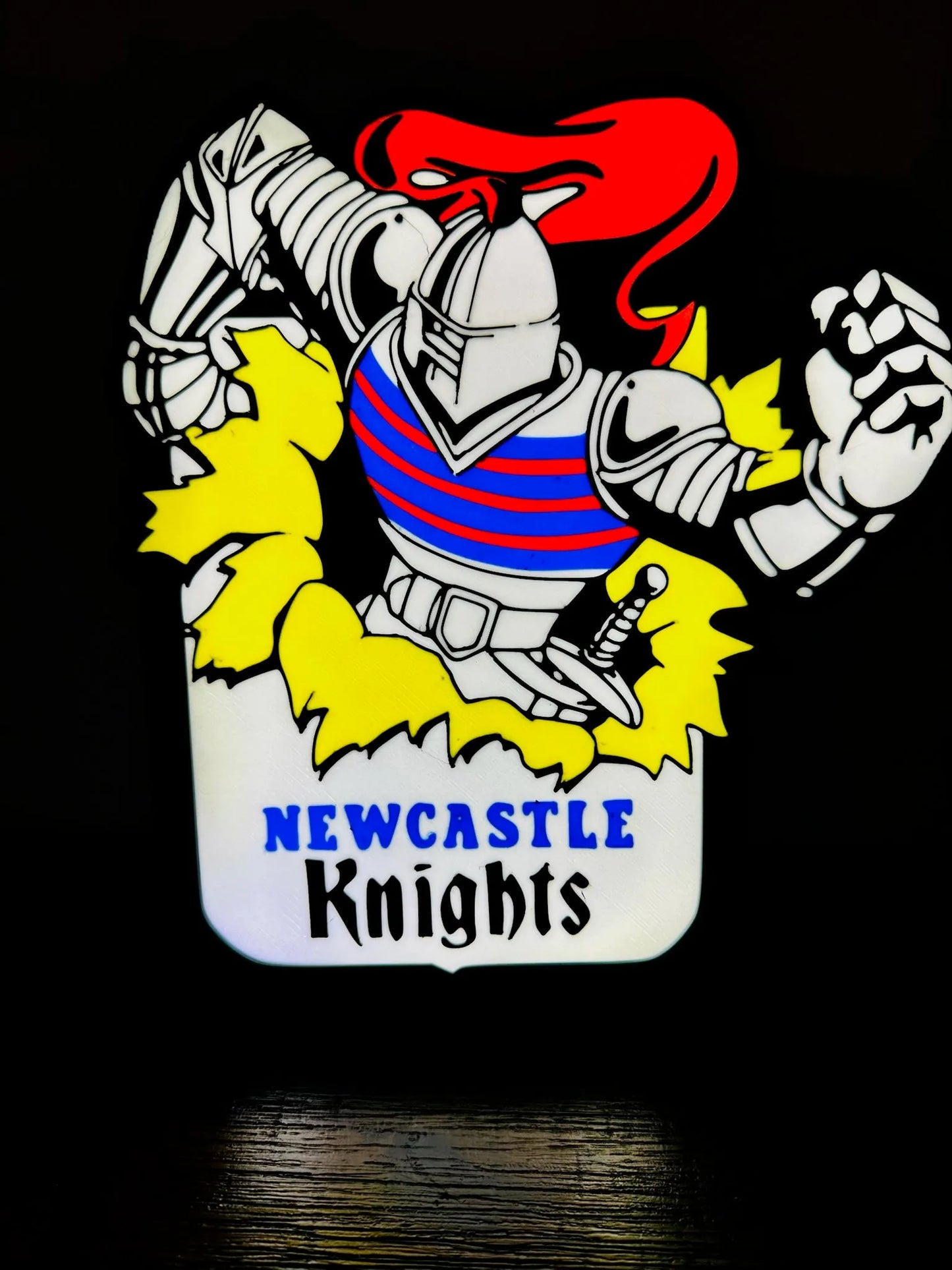 Newcastle Knights - 1992, old logo - NRL Team Logo - Light Up Sign