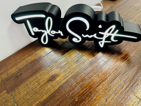 Taylor Swift Autograph / Signature Light Box - 30cm, USB Powered, LED Lit - Light Up Wall Art