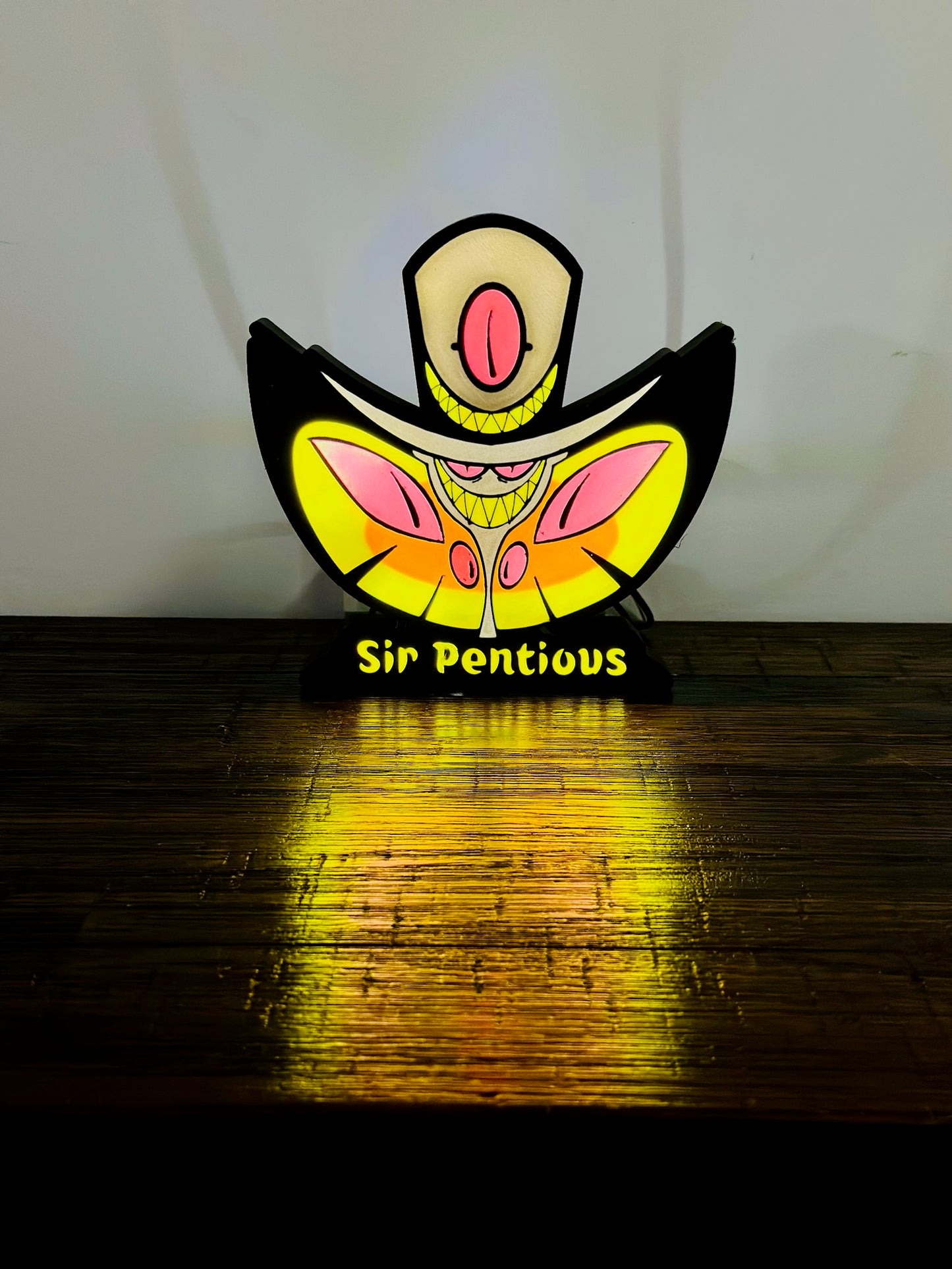 Light Up USB Powered Sir Pentious - Hazbin Hotel Fan Favourite Wall Art