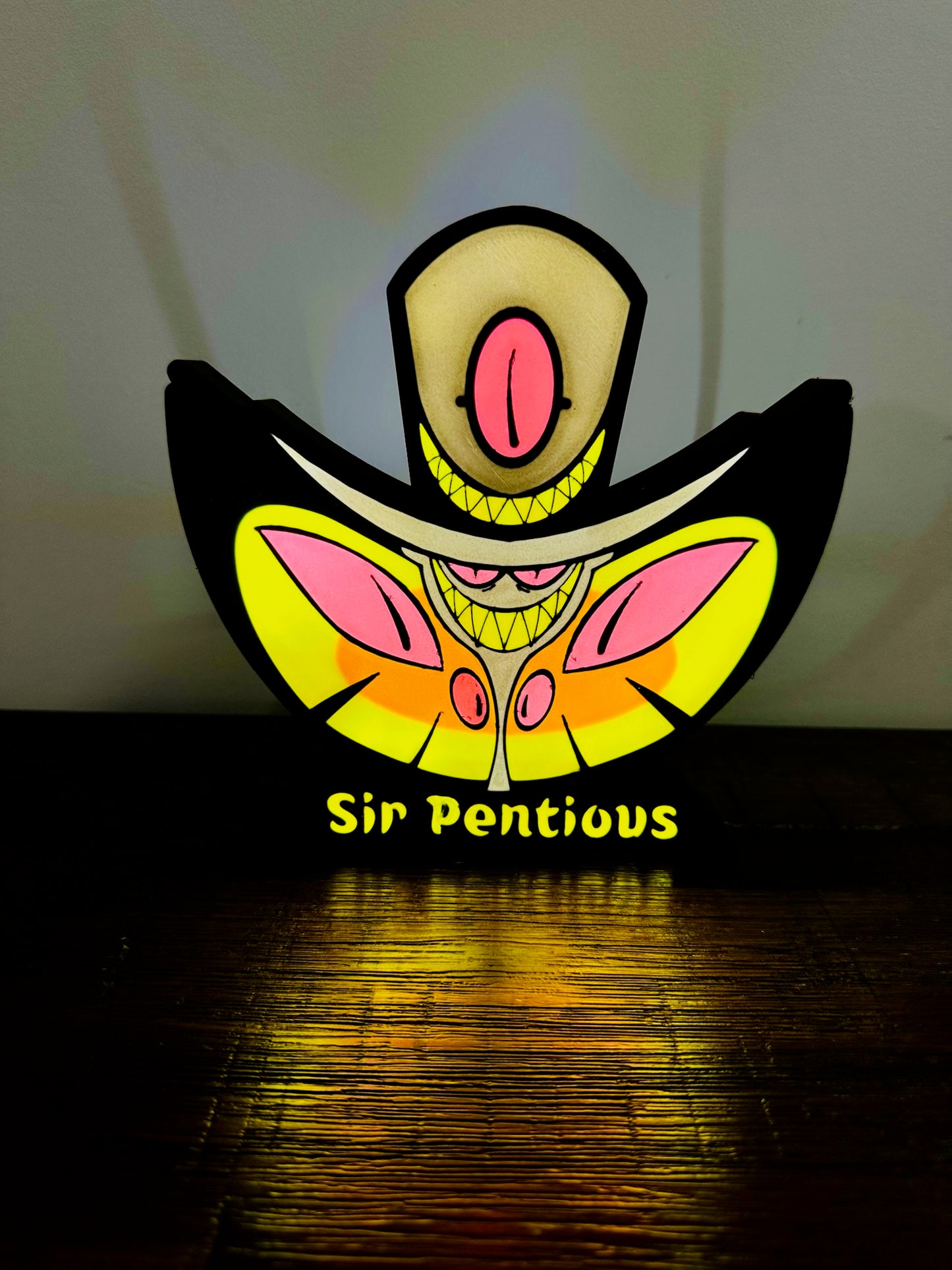 Light Up USB Powered Sir Pentious - Hazbin Hotel Fan Favourite Wall Art