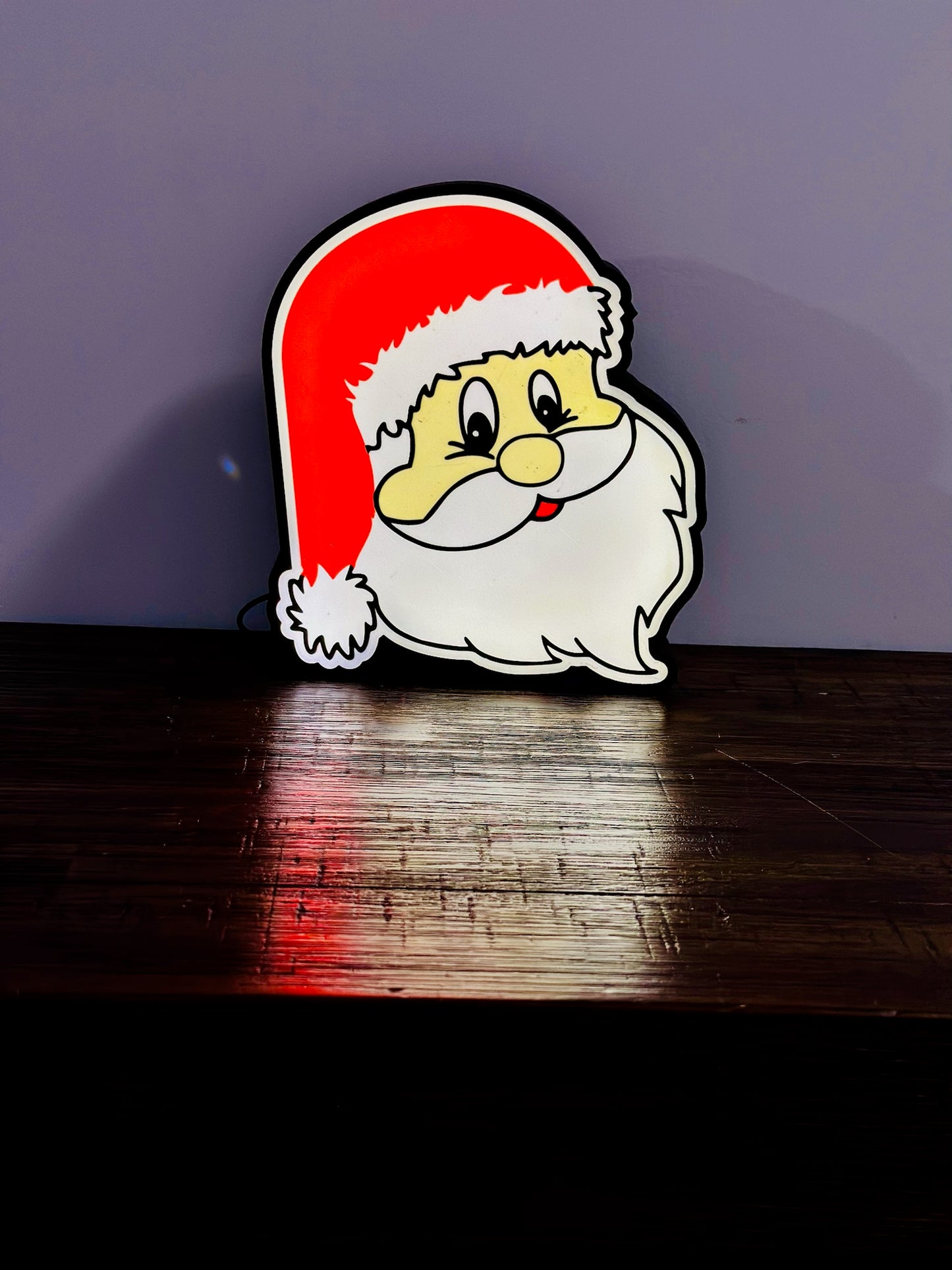 Jolly Santa Face Christmas Light Up Decoration / Wall Art - USB Powered