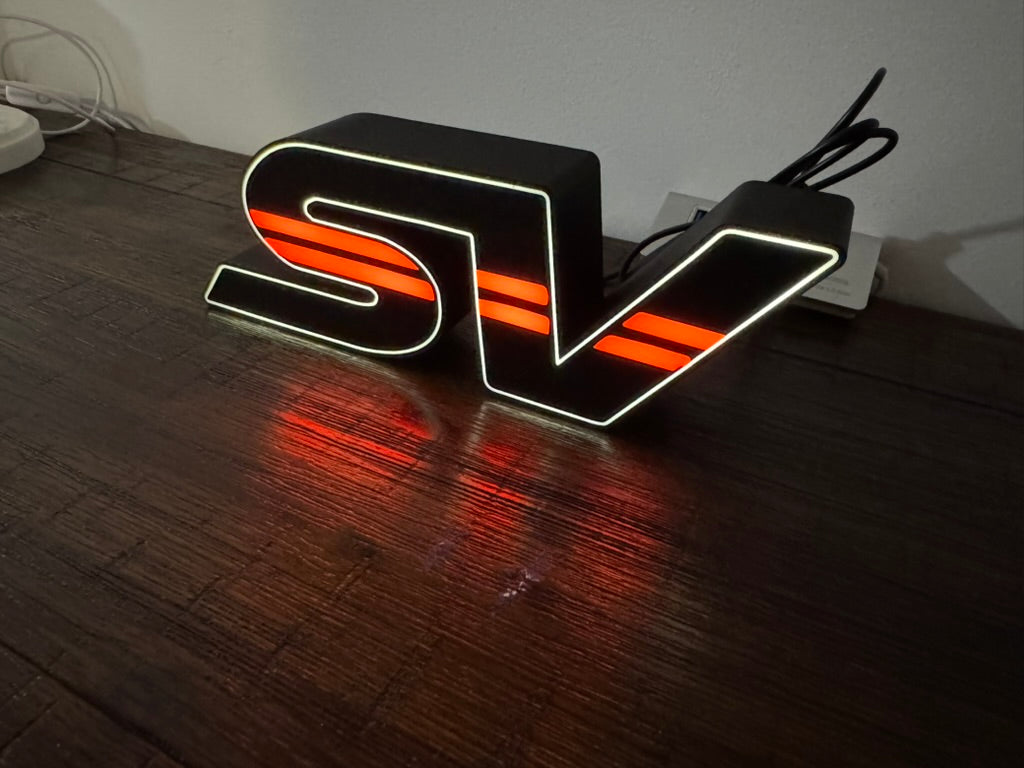 Holden VL SV / SV88 Injection Badge Logo - Light Up Artwork / Illuminated Wall Art / LED Display
