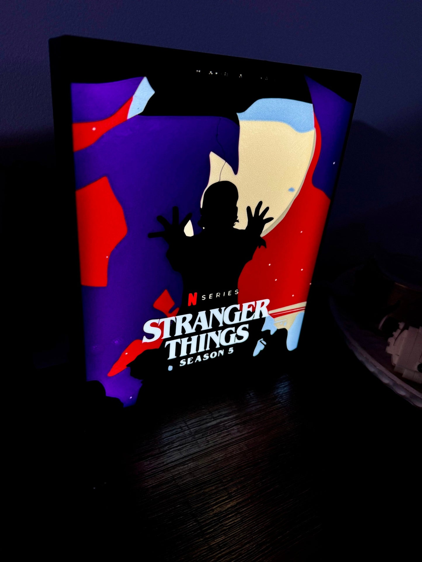 Stranger Things: Season 5 - Eleven - Fan Art LED Illuminated Wall Sign - USB Powered Display