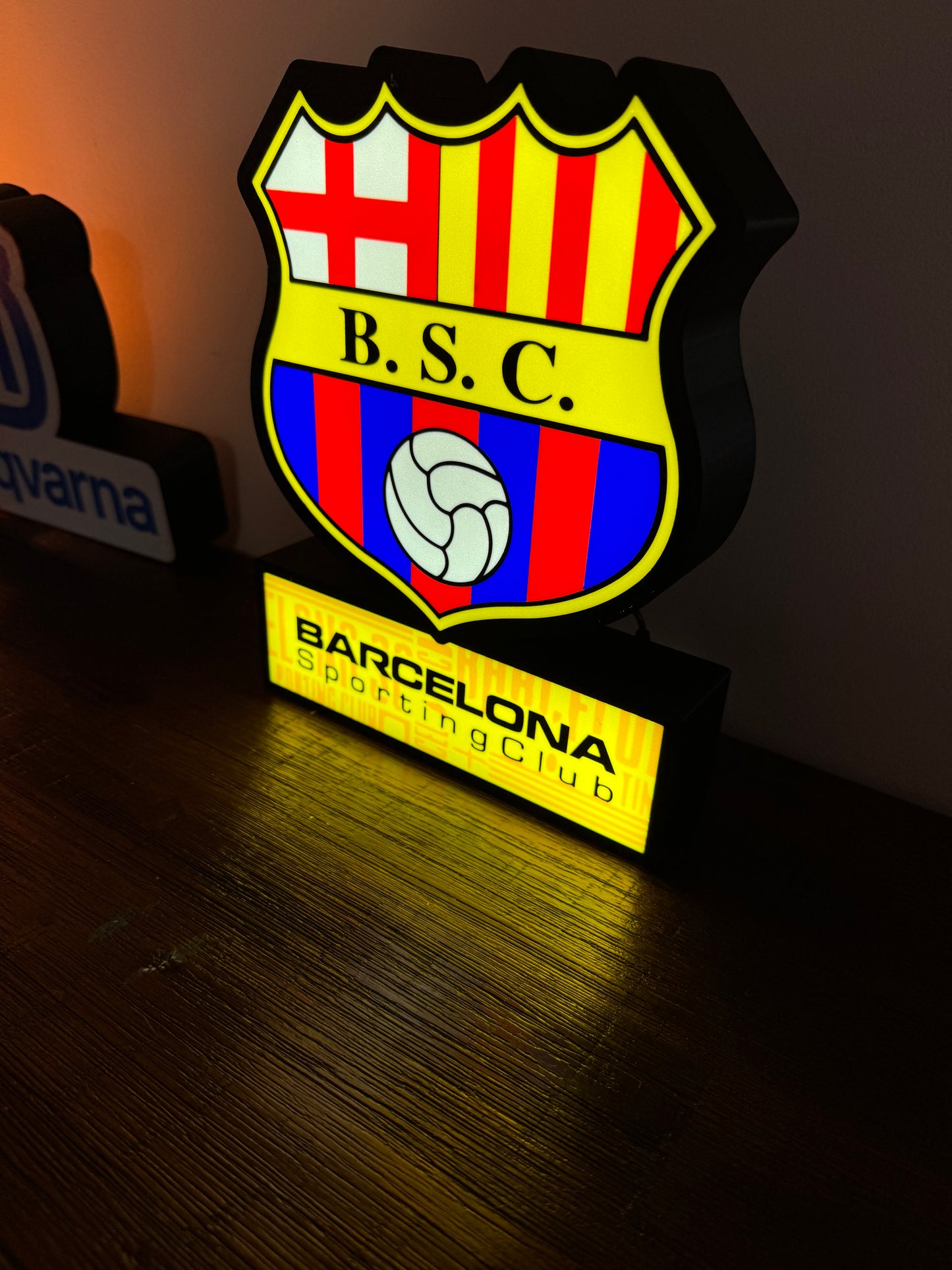 Barcelona Sporting Club Logo - Football Team LED Light Up Logo/Sign