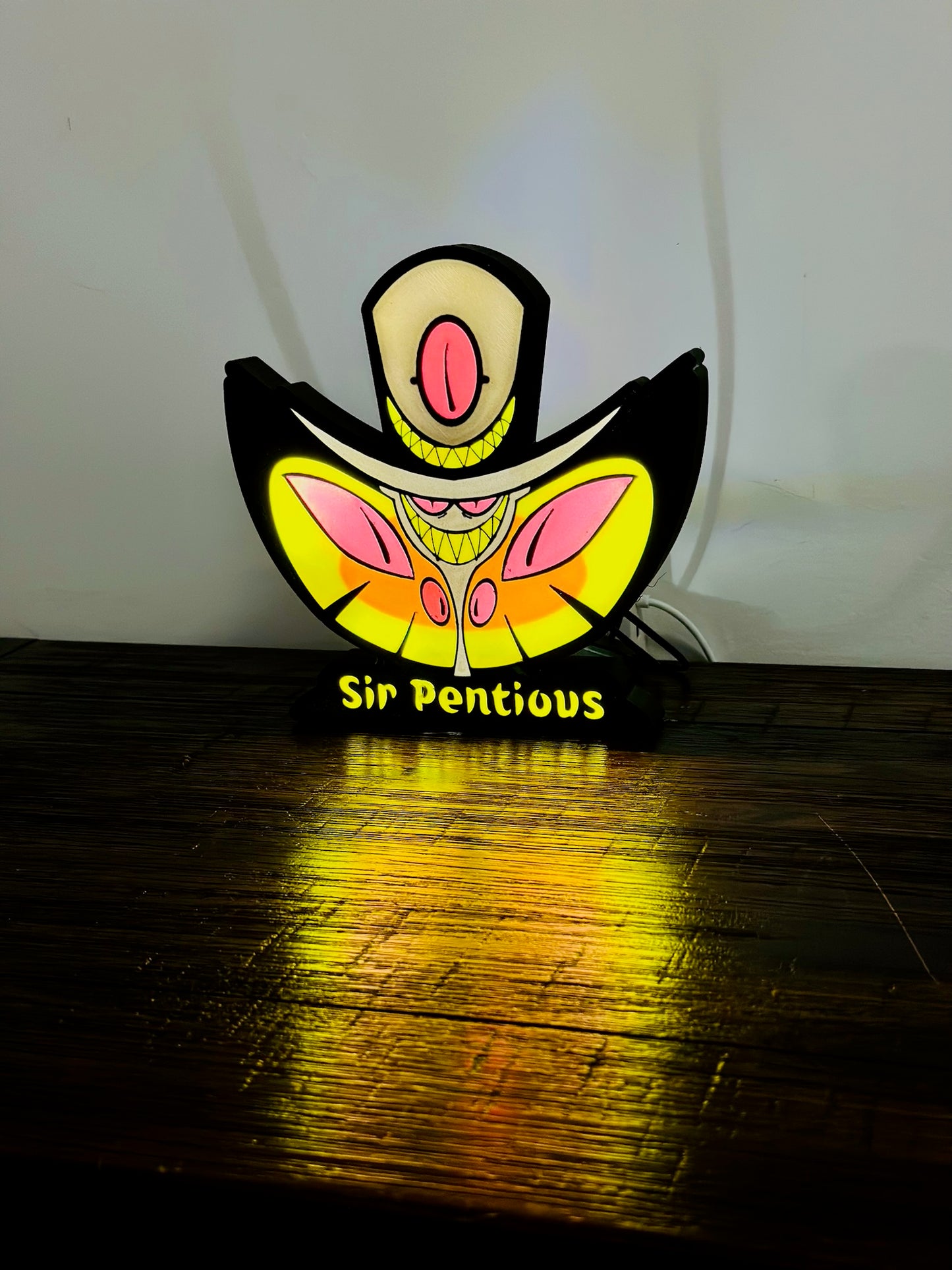 Light Up USB Powered Sir Pentious - Hazbin Hotel Fan Favourite Wall Art