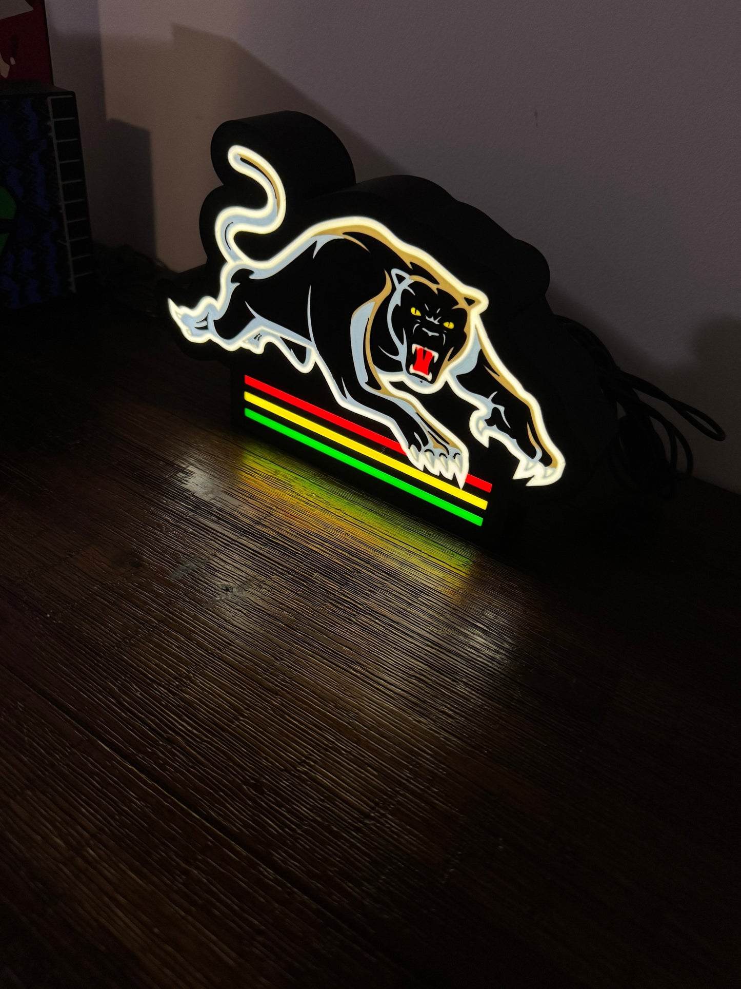 Penrith Panthers NRL Team Logo - Light Box / Night Light